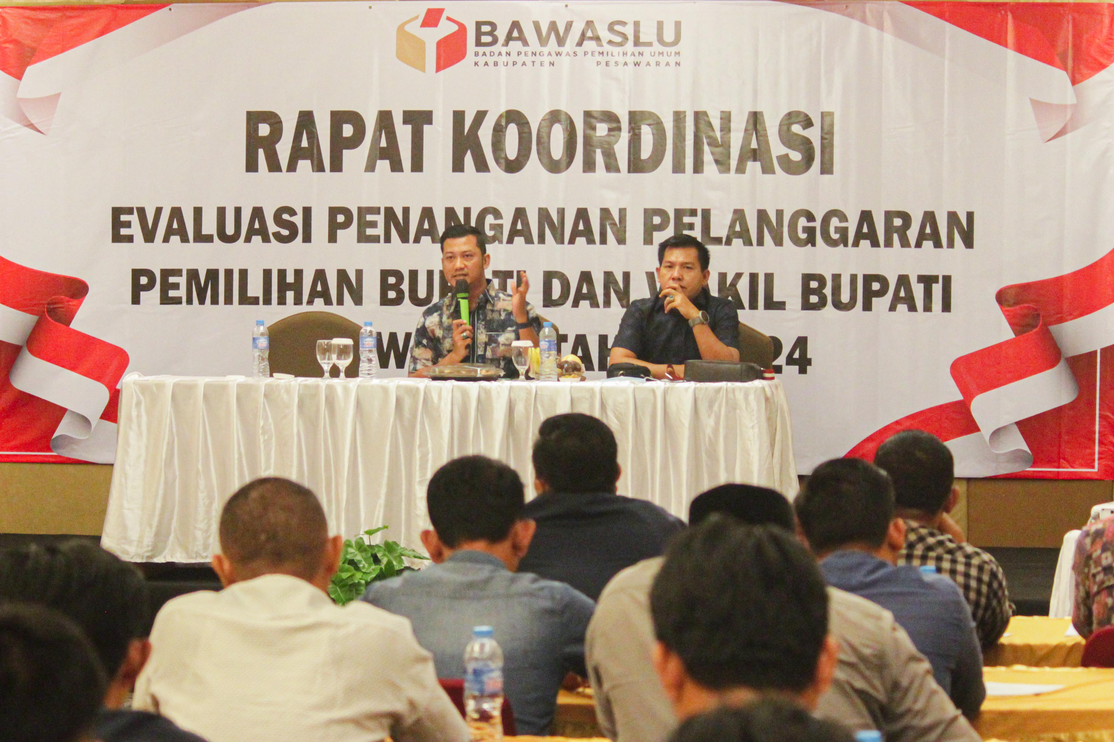 Bawaslu Pesawaran Gelar Rapat Evaluasi Penanganan Pelanggaran Pilkada 2024