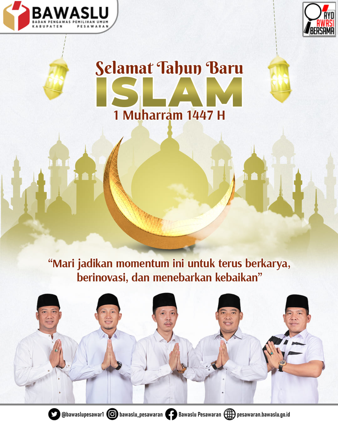 Bawaslu Pesawaran Ajak Masyarakat Jadikan Tahun Baru Islam Sebagai Momentum Berkarya dan Menebar Kebaikan