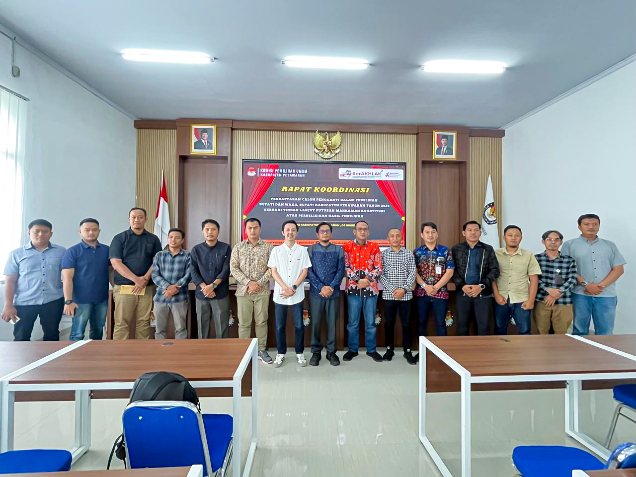 Bawaslu Pesawaran Hadiri Rapat Koordinasi Persiapan Pendaftaran Calon Pengganti Pasca Putusan MK