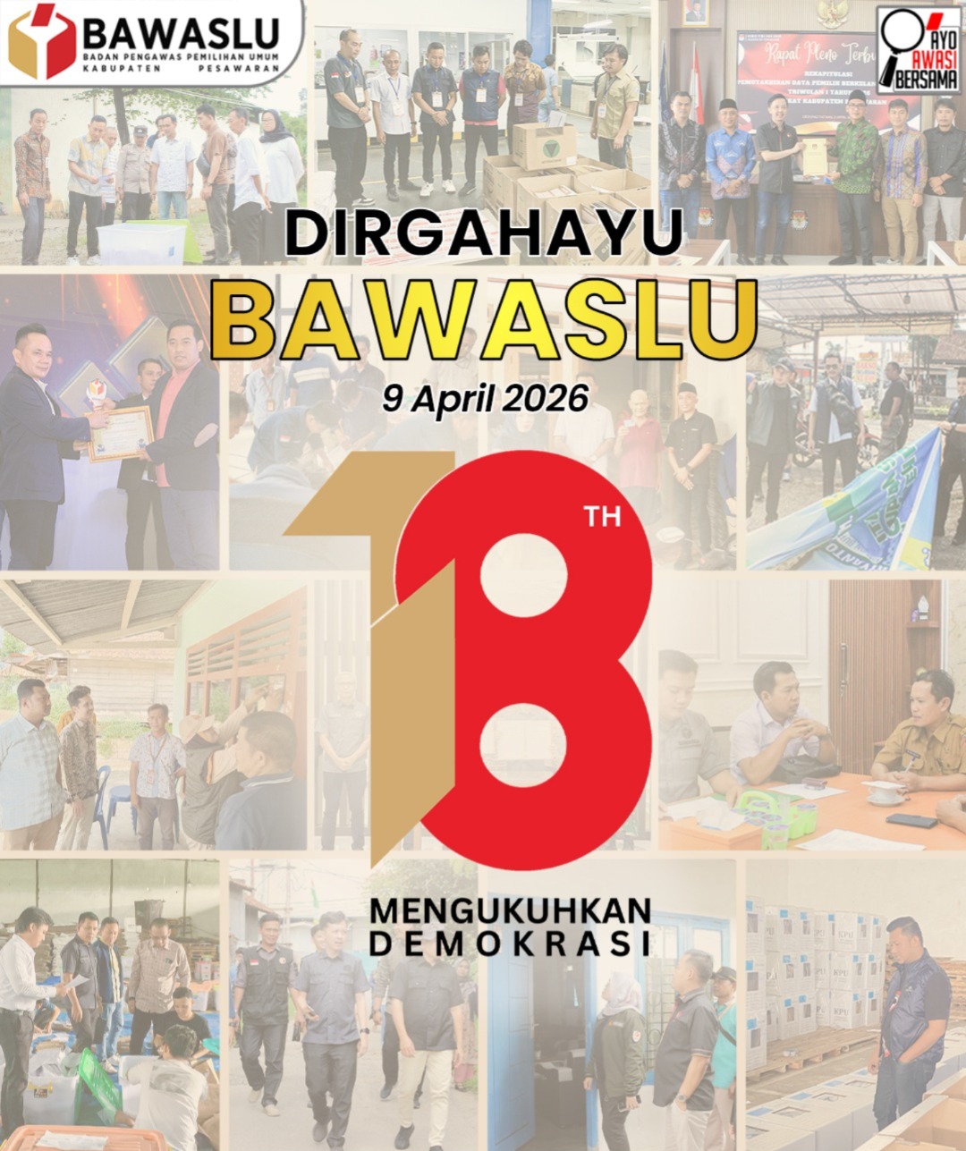 Di Momentum HUT ke-18, Bawaslu Kabupaten Pesawaran Sampaikan Harapan Strategis
