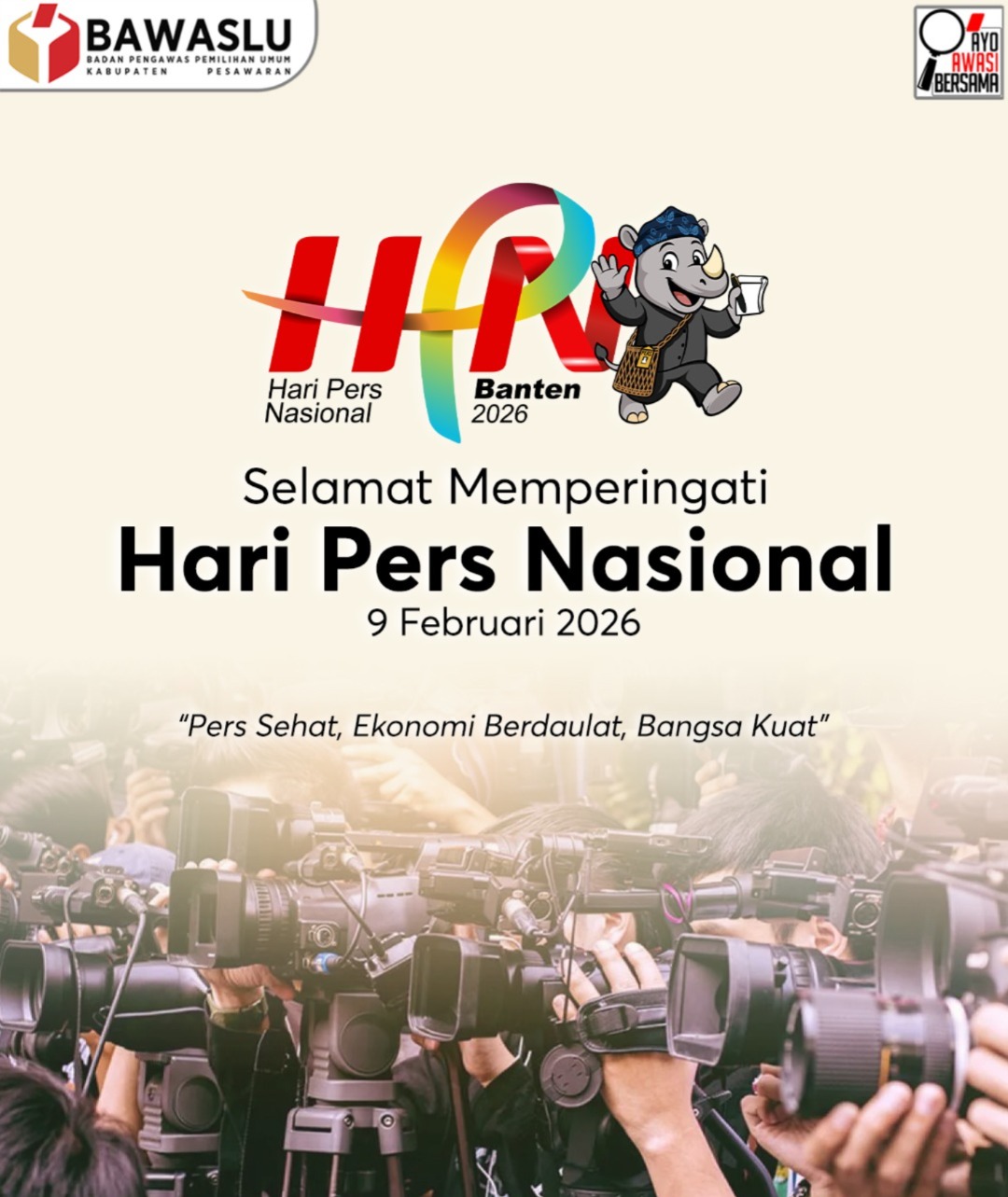 Hari Pers Nasional 2026, Bawaslu Kabupaten Pesawaran Soroti Peran Strategis Pers dalam Penguatan Demokrasi