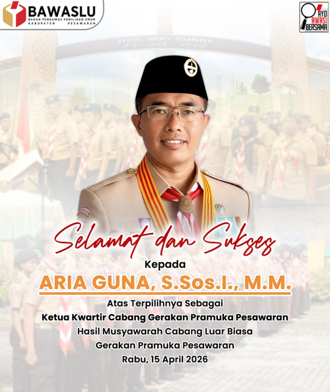 Selamat dan Sukses atas Terpilihnya Ketua Kwartir Cabang Gerakan Pramuka Pesawaran