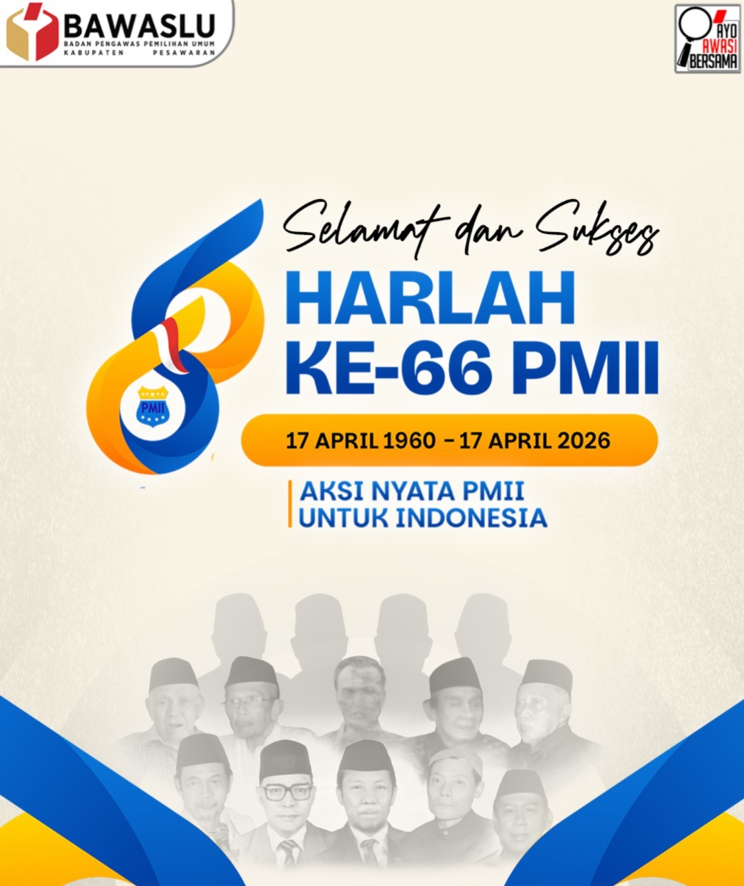 Peringatan Harlah ke-66 PMII, Bawaslu Pesawaran Ajak Generasi Muda Perkuat Demokrasi Berintegrita