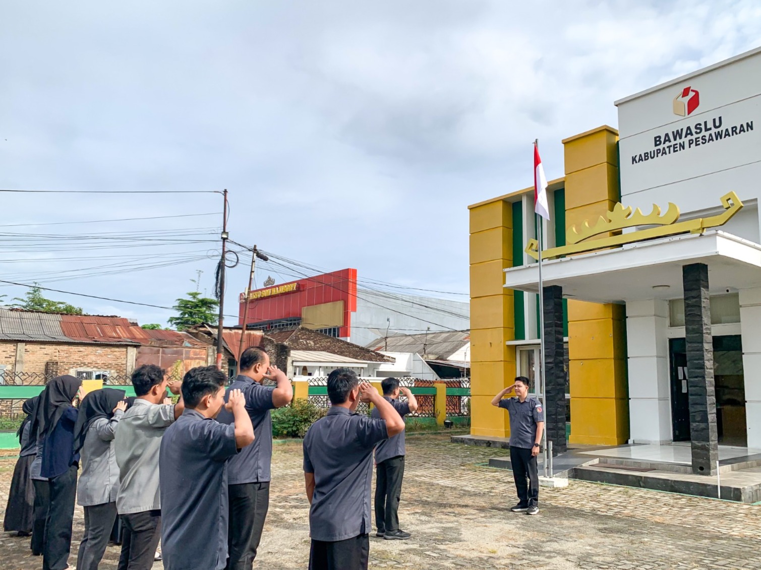 Bangun Budaya Kerja Produktif, Bawaslu Kabupaten Pesawaran Gelar Apel Pagi