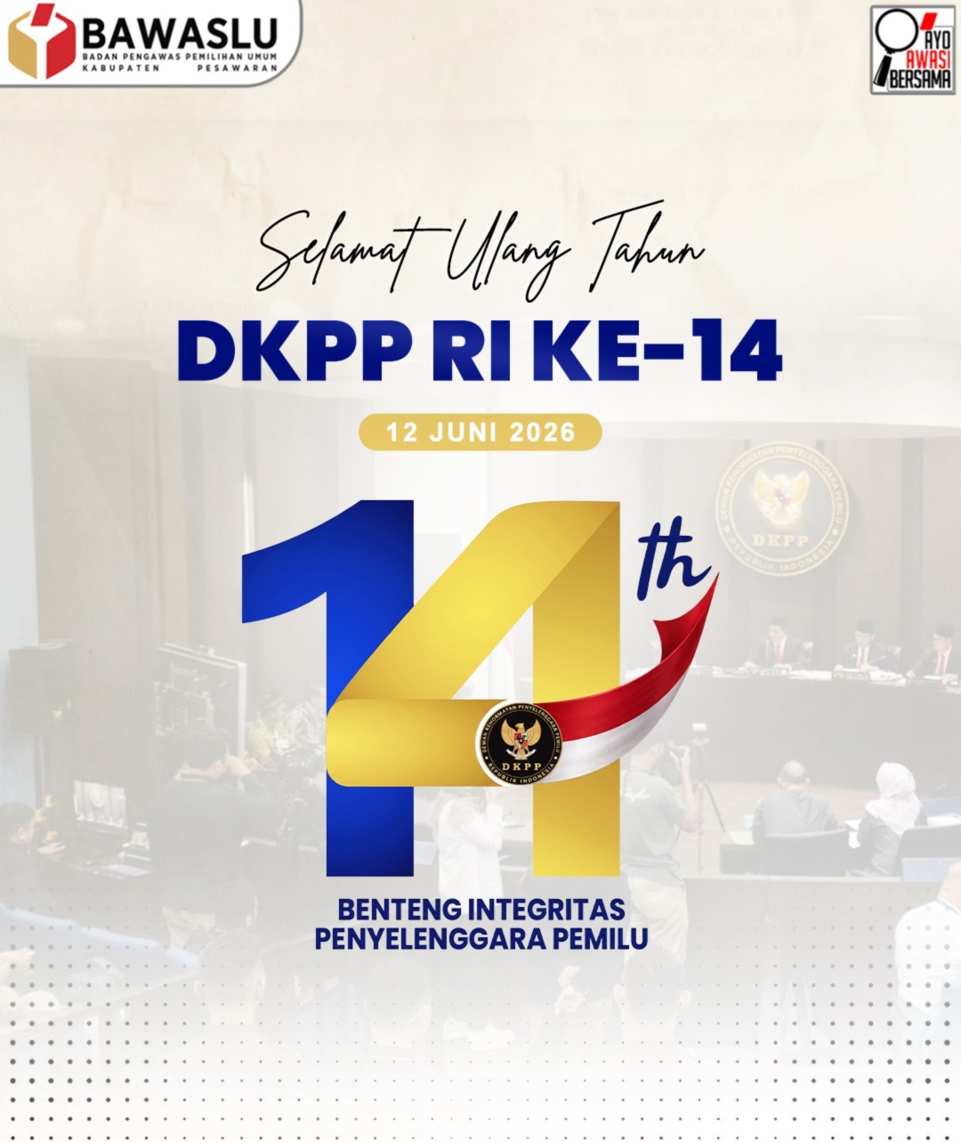 Peringati HUT ke-14 DKPP RI, Bawaslu Kabupaten Pesawaran Teguhkan Komitmen Menjaga Integritas Penyelenggara Pemilu