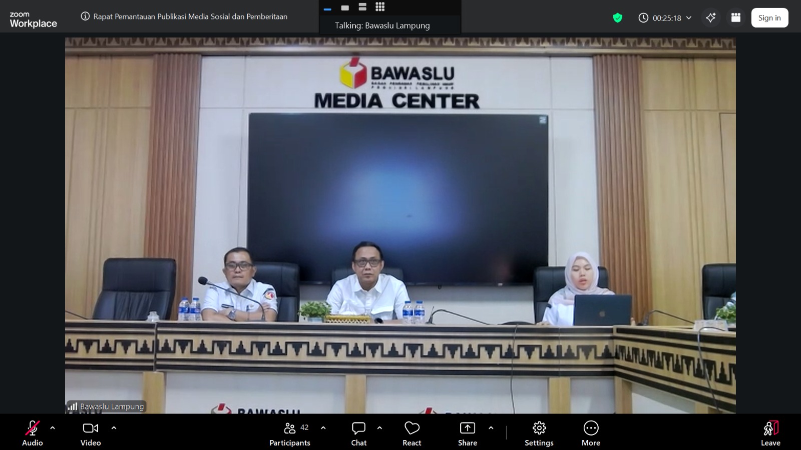 Bawaslu Kabupaten Pesawaran Ikuti Evaluasi Publikasi Triwulan II, Perkuat Kualitas Informasi untuk Masyarakat