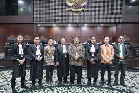 Bawaslu Pesawaran Hadiri Sidang Putusan MK Terkait Sengketa Hasil PSU, Kamis (26/6).