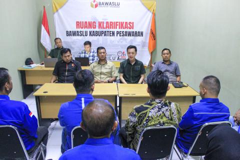 Bawaslu Pesawaran Terima Permohonan Penyelesaian Sengketa Tahapan Pencalonan dari Partai Demokrat