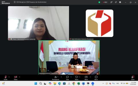 Bawaslu Kabupaten Pesawaran Perkuat Manajemen SDM Pengawas dan Kesekretariatan
