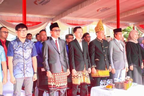 Bawaslu Kabupaten Pesawaran Ikuti Upacara Hari Jadi ke-19 Kabupaten Pesawaran