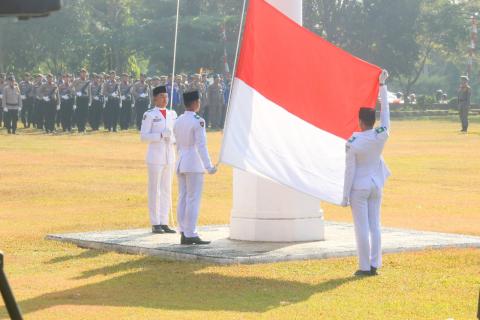 Bawaslu Kabupaten Pesawaran Ikuti Upacara Hari Jadi ke-19 Kabupaten Pesawaran