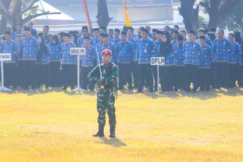 Bawaslu Kabupaten Pesawaran Ikuti Upacara Hari Jadi ke-19 Kabupaten Pesawaran