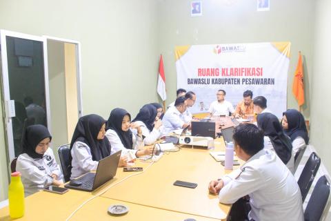 Evaluasi Kinerja Mingguan, Bawaslu Kabupaten Pesawaran Perkuat Koordinasi dan Kualitas Kelembagaan