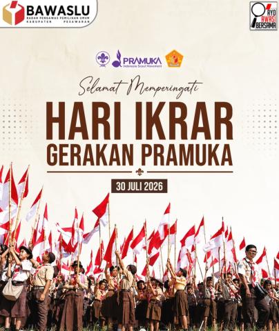 Bawaslu Kabupaten Pesawaran Ucapkan Selamat Hari Ikrar Gerakan Pramuka 2026