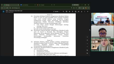 Penguatan Layanan Bantuan Hukum Jadi Fokus Rapat Internal Bawaslu Kabupaten Pesawaran