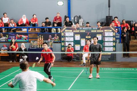 Badminton Cup KPU Lampung, Bawaslu Kabupaten Pesawaran Perkuat Sinergi Lewat Semangat Sportivitas