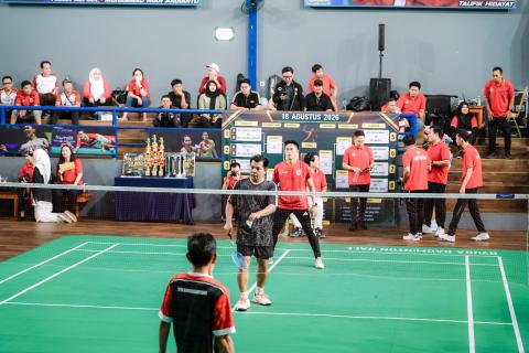 Badminton Cup KPU Lampung, Bawaslu Kabupaten Pesawaran Perkuat Sinergi Lewat Semangat Sportivitas