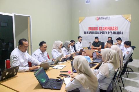 Rapat Evaluasi, Bawaslu Kabupaten Pesawaran Perkuat Koordinasi dan Tindak Lanjut Program Kerja
