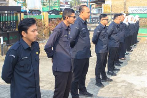 Perkuat Integritas Jajaran, Bawaslu Kabupaten Pesawaran Gelar Apel Pagi