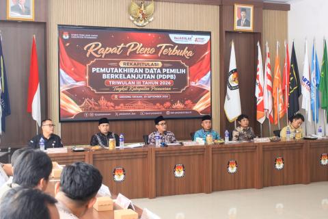 Bawaslu Kabupaten Pesawaran Sampaikan Saran Perbaikan, 54 Data Pemilih Jadi Catatan dalam Pleno PDPB Triwulan III