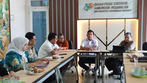 Bawaslu Kabupaten Pesawaran Audiensi ke Badan Pusat Statistik, Perkuat Koordinasi dan Sinergi Antarlembaga