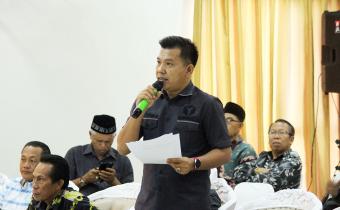 Anggota Bawaslu Pesawaran, Oktiyas Afriza, menghadiri rapat pleno penetapan Daftar Pemilih Sementara (DPS) di Kabupaten Pesawaran untuk Pemilihan Serentak tahun 2024, Jum'at (09/08)