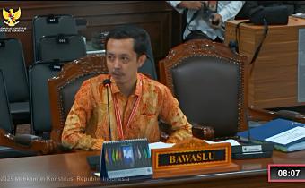 Bawaslu Pesawaran Hadiri Sidang Pembuktian Lanjutan di Mahkamah Konstitusi