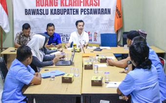 Bawaslu Pesawaran Terima Audiensi Aliansi Masyarakat Pesawaran Bahas Sinergi Pengawasan PSU