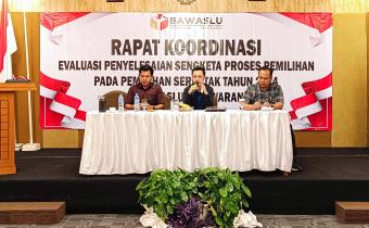 Refleksi Kinerja Penyelesaian Sengketa Proses Pilkada 2024, Bawaslu Pesawaran Gelar Evaluasi