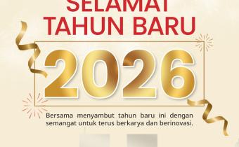 Flayer Ucapan Selamat Tahun Baru dari Bawaslu Kabupaten Pesawaran