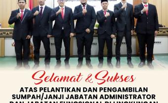 Langkah Baru Penguatan Kelembagaan, Pejabat Bawaslu Kabupaten Pesawaran Resmi Dilantik